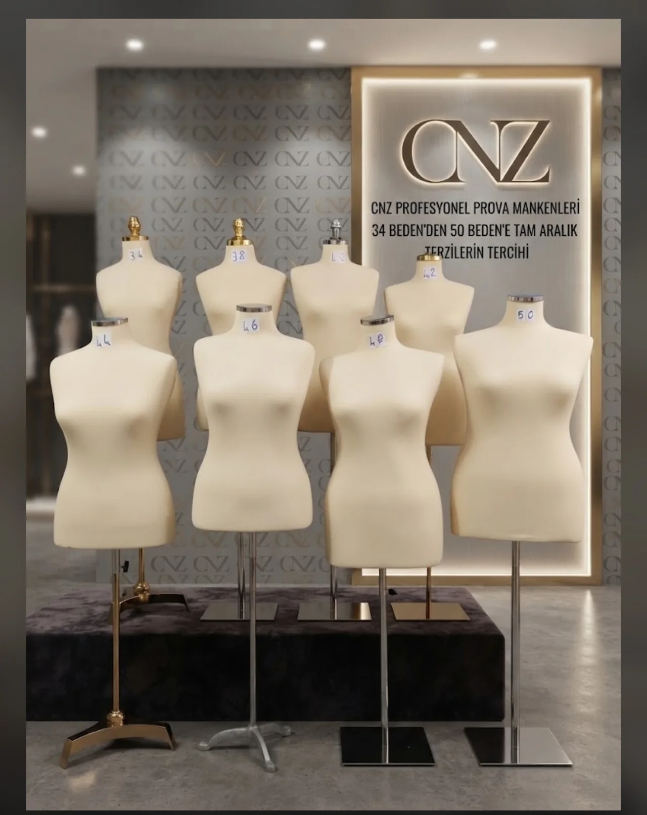 CNZ 34 ile 50 beden prova mankeni serisi